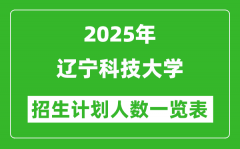 2025年辽宁科技大学在各省招生计划人数一览表