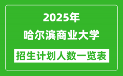 2025年哈尔滨商业大学在各省招生计划人数一览表