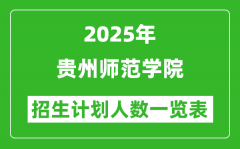 2025年贵州师范学院在各省招生计划人数一览表