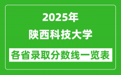 2025年陕西科技大学各省录取分数线一览表（含2024年最低分）