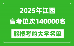 2025湖北高考位次140000名能报考什么大学？附能上大学名单