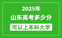 2025山东高考多少分可以上本科大学,山东本科线预计多少分？