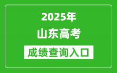 2025年山东省高考成绩查询入口（https://cx.sdzk.cn）
