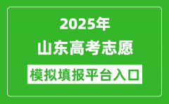2025山东高考志愿模拟填报平台入口(http://www.sdzk.cn/)