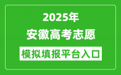 2025安徽高考志愿模拟填报平台入口(https://www.ahzsks.cn/)