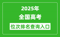 2025年全国高考位次排名查询系统入口一览表(31省)
