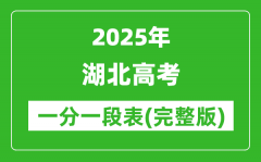 2025湖北高考一分一段表_查询位次及排名（完整版）