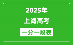 2025年上海高考一分一段表_考生高考成绩分布表