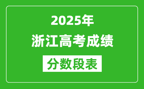 浙江省2025年高考成绩分数段表(位次排名对照)