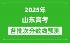 2025山东高考分数线预测_各批次分数线预计是多少？