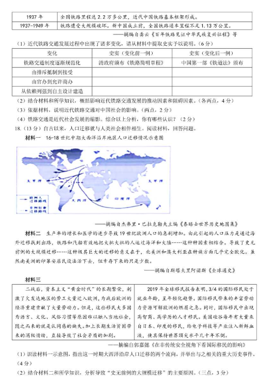 2025年淄博中考历史试卷真题及答案解析(考后更新)