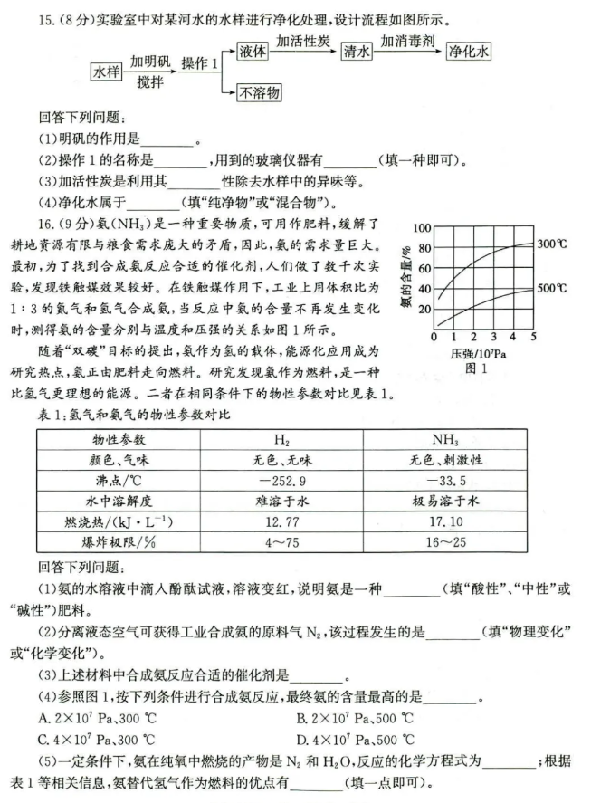 2025年山东中考化学试卷真题及答案解析
