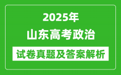 2025年山东高考政治试卷真题及答案解析(完整版)