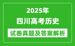 2025年四川高考历史试卷真题及答案解析(完整版)