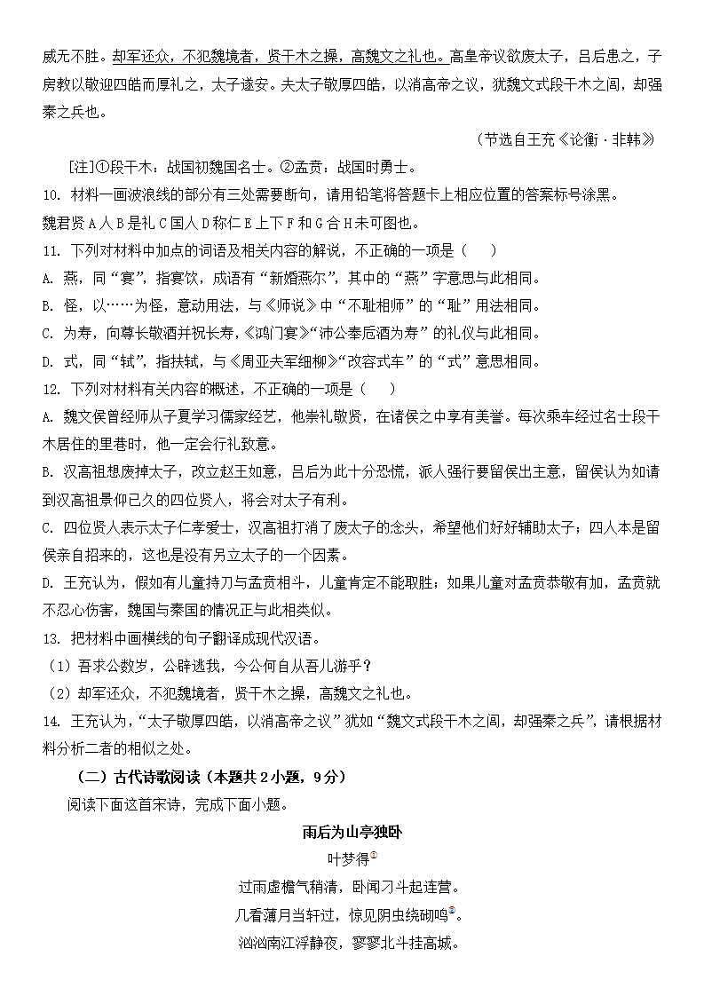 2025年新高考二卷语文试卷真题及答案解析(完整版)