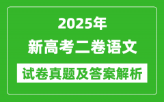 2025年新高考二卷语文试卷真题及答案解析(完整版)