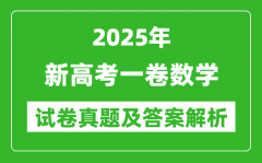 2025年新高考一卷数学试卷真题及答案解析(完整版)