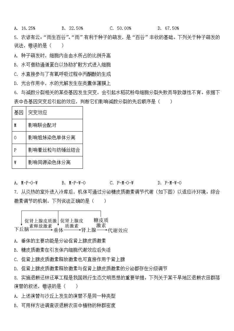 2025年江西高考生物试卷真题及答案解析(完整版)