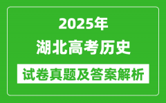 2025年湖北高考历史试卷真题及答案解析(完整版)