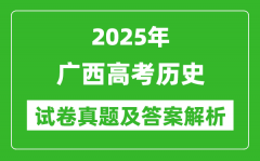 2025年广西高考历史试卷真题及答案解析(完整版)