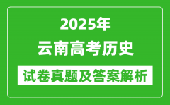 2025年云南高考历史试卷真题及答案解析(完整版)