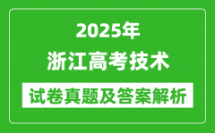 2025年浙江高考技术试卷真题及答案解析(完整版)