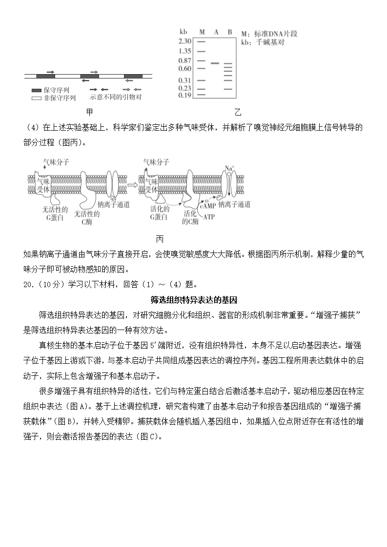 2025年北京高考生物试卷真题及答案解析(完整版)