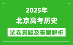 2025年北京高考历史试卷真题及答案解析(完整版)