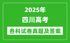 2025四川高考各科试卷真题及答案(9科全)