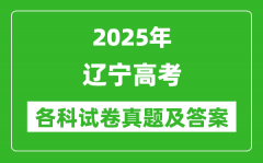 2025辽宁高考各科试卷真题及答案(9科全)