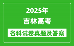 2025吉林高考各科试卷真题及答案(9科全)