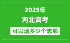 2025年河北高考志愿可以填多少个志愿_可以报多少个学校和专业？