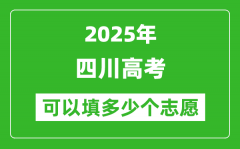 2025年四川高考志愿可以填多少个志愿_可以报多少个学校和专业？