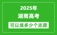 2025年湖南高考志愿可以填多少个志愿_可以报多少个学校和专业？