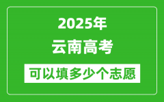 2025年云南高考志愿可以填多少个志愿_可以报多少个学校和专业？