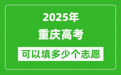 2025年重庆高考志愿可以填多少个志愿_可以报多少个学校和专业？