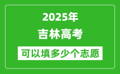 2025年吉林高考志愿可以填多少个志愿_可以报多少个学校和专业？