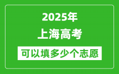 2025年上海高考志愿可以填多少个志愿_可以报多少个学校和专业？