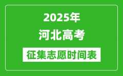 2025年河北高考征集志愿时间安排时间表_什么时候填报