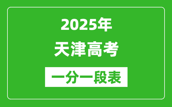 2025年天津高考一分一段表_总成绩分数段统计情况