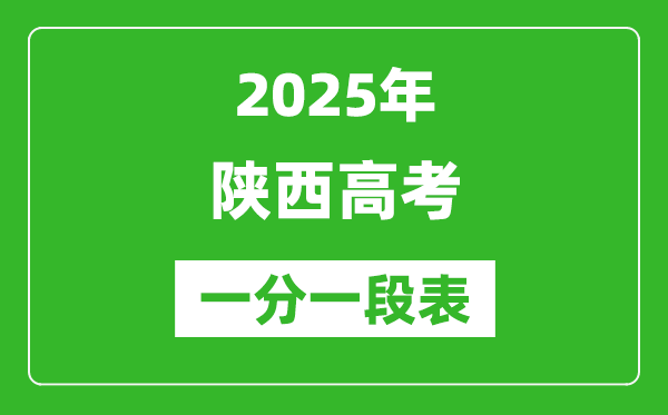 2025年陕西高考一分一段表,一分段统计表