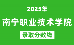 南宁职业技术学院2025年录取分数线（含2024历年）