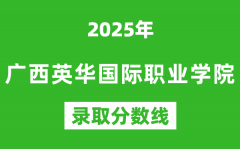 广西英华国际职业学院2025年录取分数线（含2024历年）