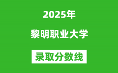 黎明职业大学2025年录取分数线（含2024历年）
