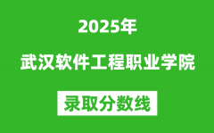 武汉软件工程职业学院2025年录取分数线（含2024历年）