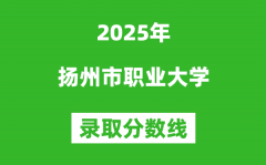 扬州市职业大学2025年录取分数线（含2024历年）