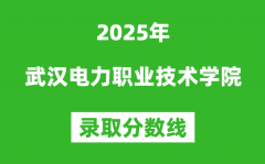 武汉电力职业技术学院2025年录取分数线（含2024历年）