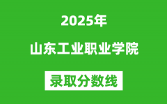 山东工业职业学院2025年录取分数线（含2024历年）
